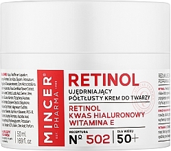 Düfte, Parfümerie und Kosmetik Straffende halbfettige Gesichtscreme 50+ №502 - Mincer Pharma Retinol № 502