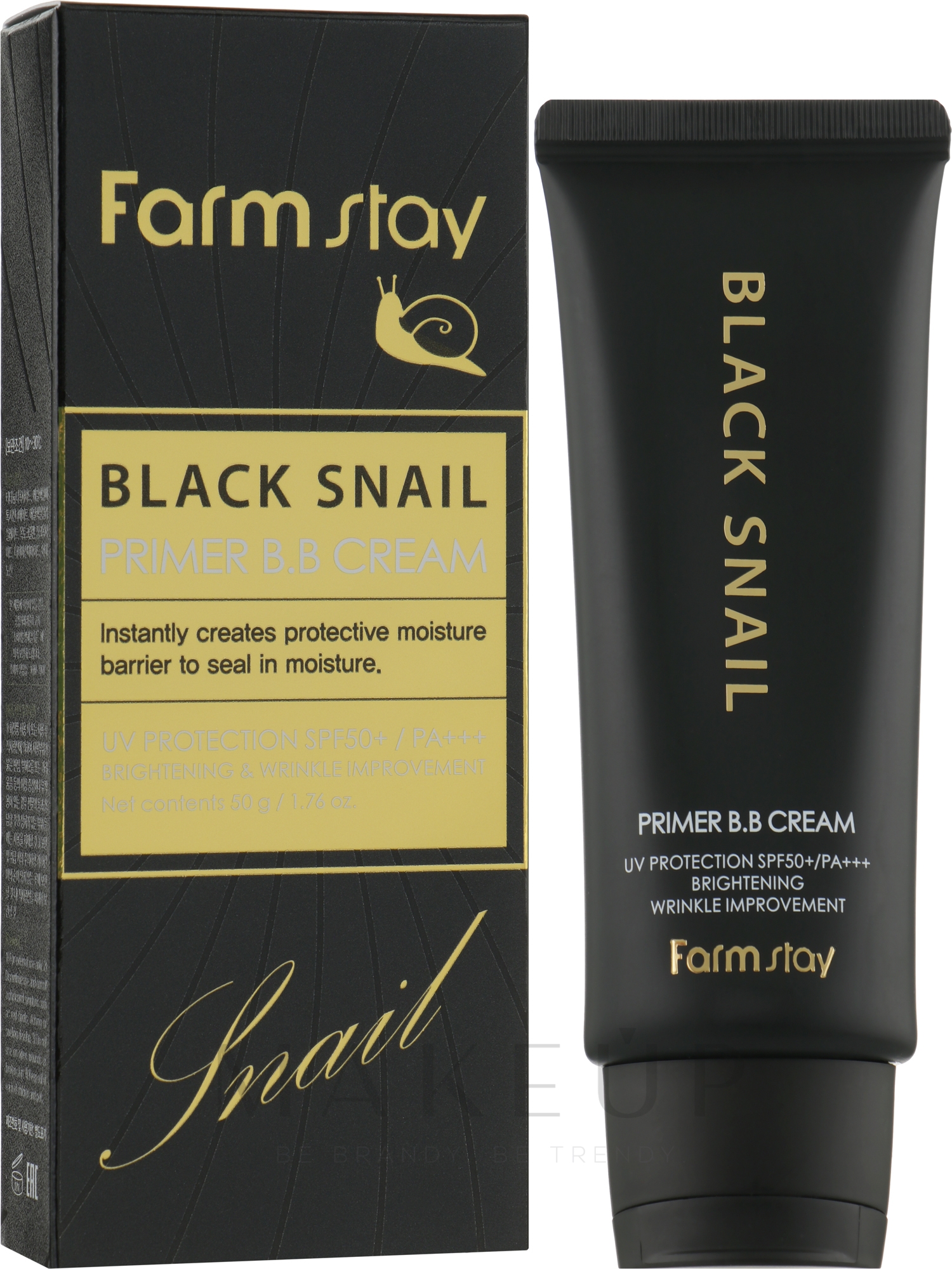 BB-Creme mit schwarzem Schneckenmucin - FarmStay Black Snail Primer BB Cream SPF50+/PA — Bild 50 ml