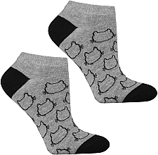 Düfte, Parfümerie und Kosmetik Kurze Damensocken CSD170-156 grau mit Katzen - Moraj