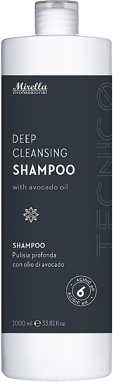 Tiefenreinigendes Shampoo mit Avocadoöl - Mirella Professional Tecnico Deep Cleansing Shampoo — Bild N1