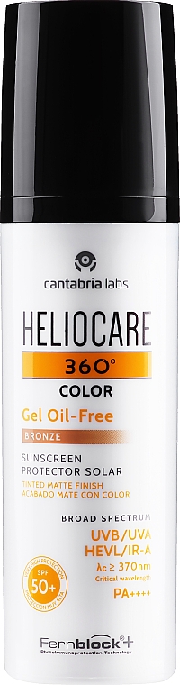 Getöntes Sonnenschutzgel mit LSF 50 - Cantabria Labs Heliocare 360 Gel Oil Free Color — Bild N1