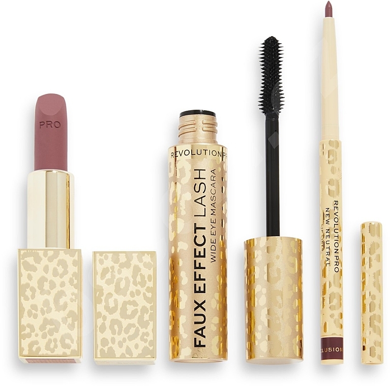 Make-up Set (Lippenstift 3.2g + Lippenkonturenstift 1g + Mascara 8ml) - Revolution PRO Eye & Lip Set Seclusion — Bild N2