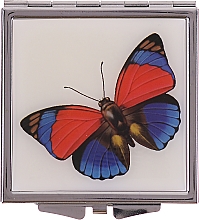 Düfte, Parfümerie und Kosmetik Kosmetischer Taschenspiegel 85420 Schmetterling rot-blau - Top Choice