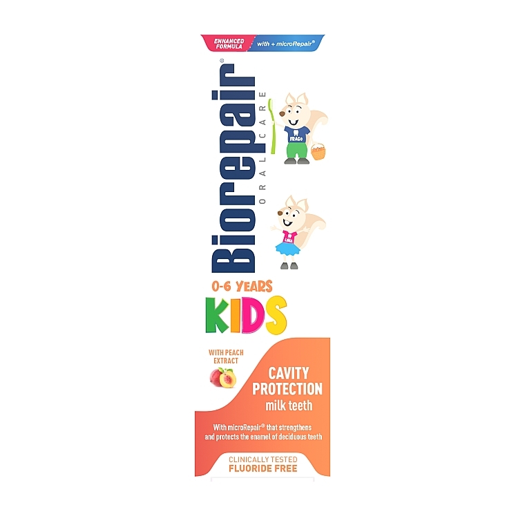 Zahnpasta für Kinder mit Pfirsichgeschmack - Biorepair Kids Milk Teeth — Bild N1