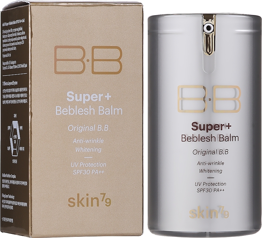 Anti-Falten aufhellende BB Creme mit LSF 30 - Skin79 Super Plus Beblesh Balm VIP Gold