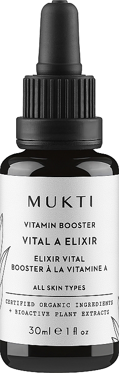 Vitamin-Booster für das Gesicht Vital A - Mukti Organics Vitamin Booster Elixir  — Bild N1