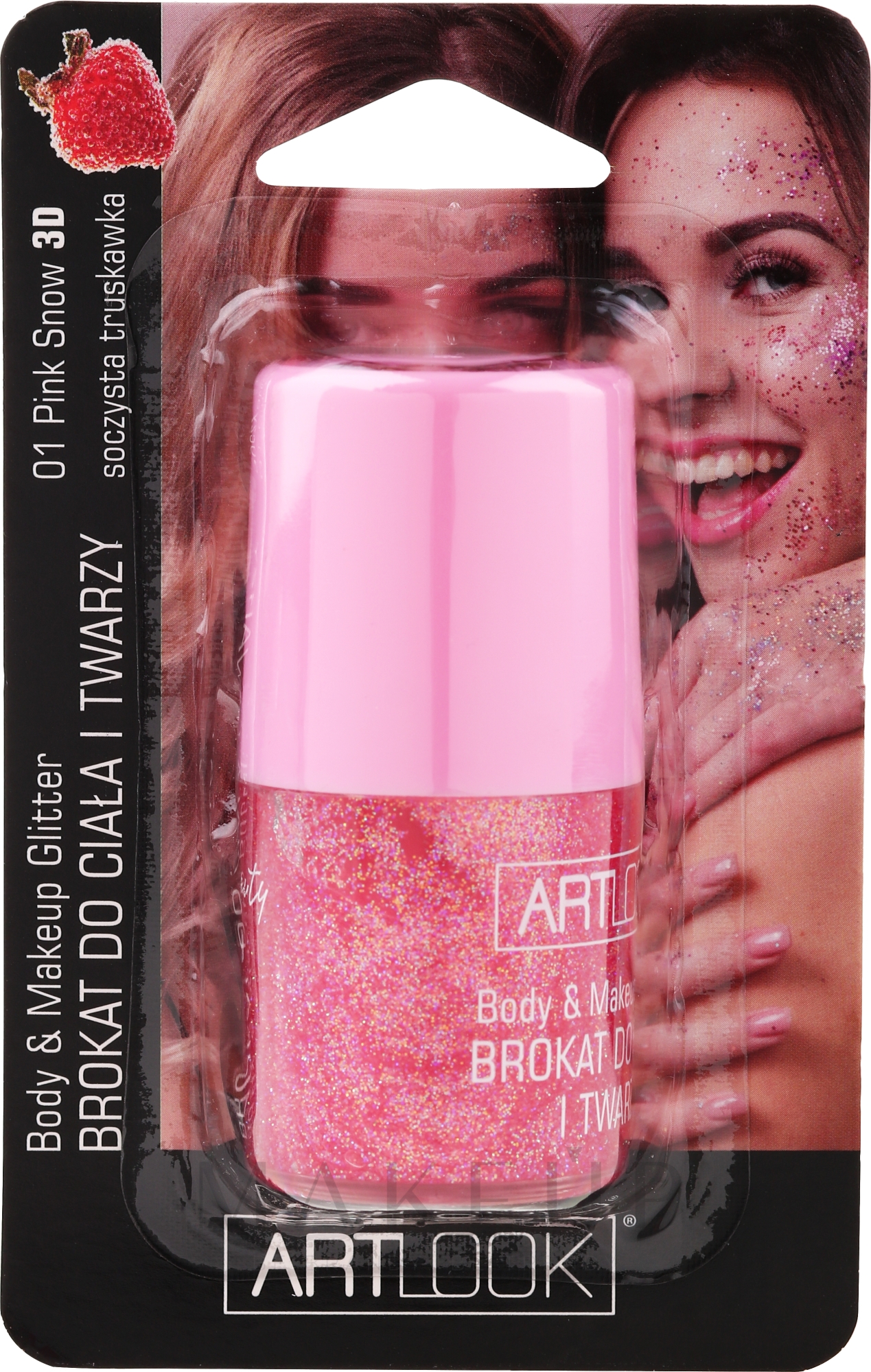 Brokat für Körper und Gesicht - Artlook Body & Make Up Glitter — Bild 01 - Pink Snow