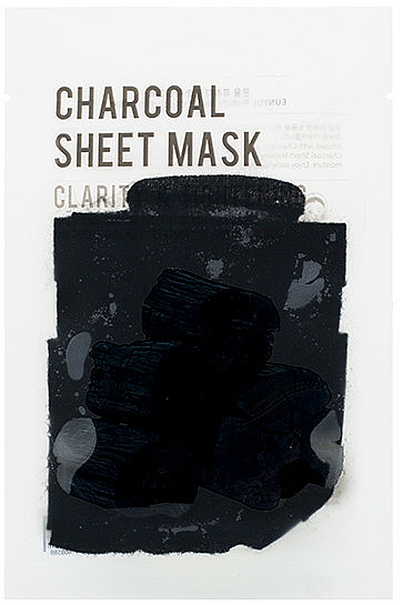 Tief reinigende Tuchmaske für das Gesicht mit Aktivkohle - Eunyul Purity Charcoal Sheet Mask — Bild N1
