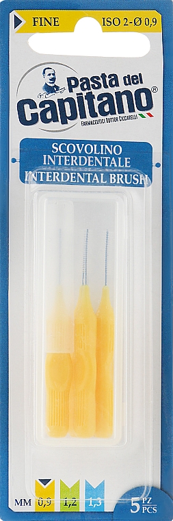 Interdentalbürsten-Set gelb - Pasta Del Capitano Interdental Brush Fine 0.9 mm — Bild N1
