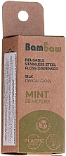 Düfte, Parfümerie und Kosmetik Zahnseide in einem Mehrwegbehälter mit frischem Minzgeschmack 50 m - Bambaw