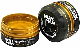 Haarstylingwachs mit frischem Herrenduft - Nishman Hair Styling Wax 07 Gold One — Bild N2