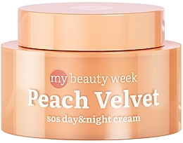 Gesichtscreme mit Panthenol - 7 Days My Beauty Week Peach Velvet SOS Day &Night Cream — Bild N1
