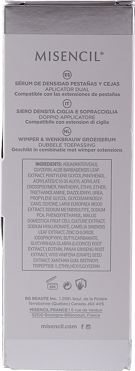 Wimpern- und Augenbrauenserum mit Doppelapplikator - Misencil Lash & Eyebrow Density Serum — Bild N3