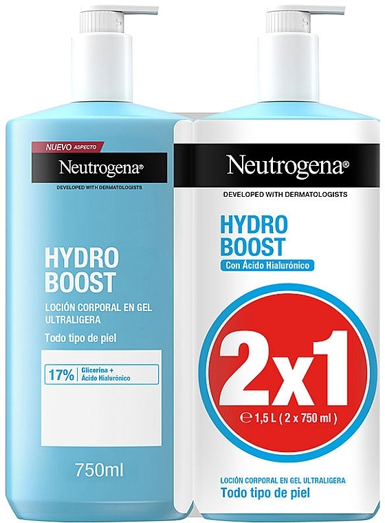 Set - Neutrogena Hydro Boost Body Lotion Gel (b/lot/2x750ml) — Bild N1