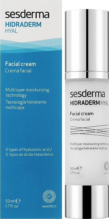 Intensive feuchtigkeitsspendende Gesichtscreme - SesDerma Laboratories Hidraderm Hyal Facial Cream — Bild N2