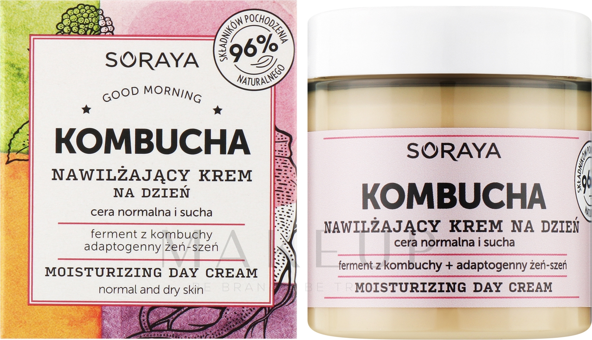 Feuchtigkeitsspendende Tagescreme für normale bis trockene Haut - Soraya Kombucha Moisturizing Day Cream  — Bild 75 ml