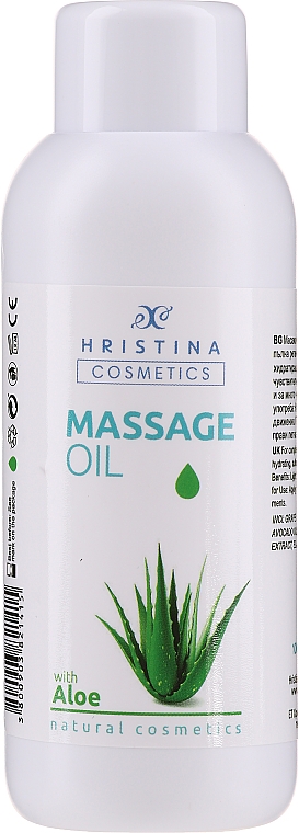Regenerierendes und feuchtigkeitsspendendes Massageöl für den Körper mit Aloe Vera-Extrakt - Hristina Cosmetics Aloe Vera Massage Oil — Bild N1