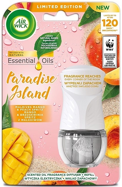 Elektrischer Lufterfrischer Mango und Pfirsich - Air Wick Essential Oils Electric Paradise Island — Bild N1