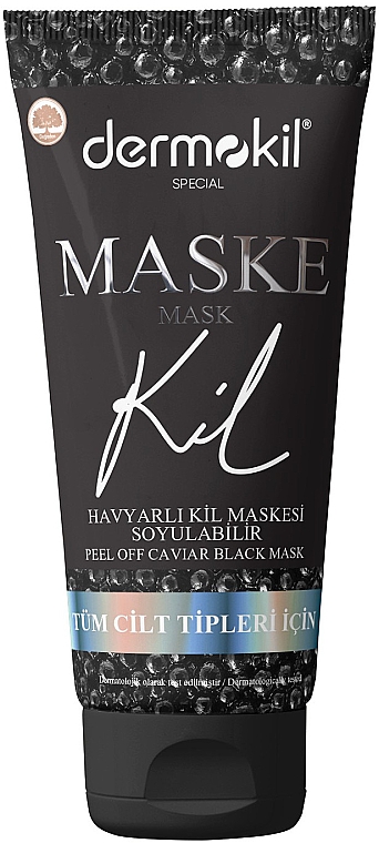 Peel-Off-Maske für das Gesicht - Dermokil Peel Off Caviar Black Clay Mask (tube) — Bild N1