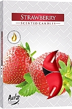 Düfte, Parfümerie und Kosmetik Teekerze Erdbeere - Bispol Strawberry Scented Candles