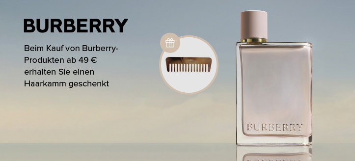 Beim Kauf von Burberry-Produkten ab 49 € erhalten Sie einen Haarkamm geschenkt