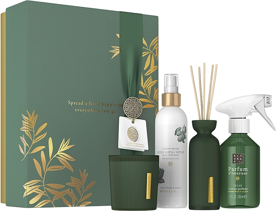 Pflegeset für Männer - Rituals The Ritual Of Jing Large Gift Set 2024 (spray/250ml+h/spray/250ml+diffuser/70ml+candle/140g) — Bild N1