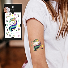 Abwaschbares Tattoo Glückliches Einhorn - Tattooshka — Bild N4