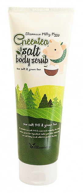Körperpeeling mit Meersalz und grünem Tee - Elizavecca Body Care Milky Piggy Greentea Salt Body Scrub — Bild N1