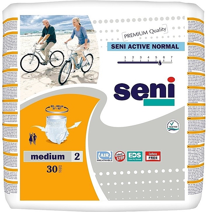 Windeln für Erwachsene M 80-110 cm - Seni Active Normal Medium  — Bild N3