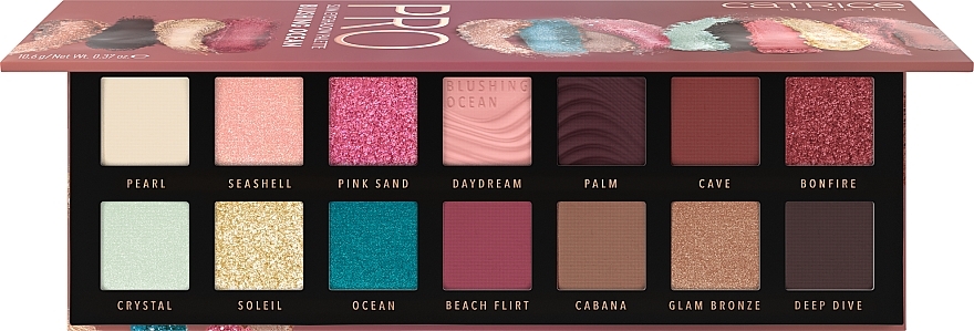 Lidschatten-Palette - Catrice Pro Slim Blushing Ocean Eyeshadow Palette — Bild N1