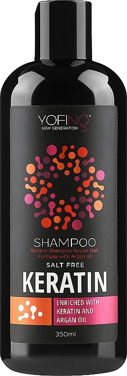 Regenerierendes Haarshampoo mit Keratin und Arganöl - Yofing Keratin Shampoo Repair Hair Formula With Argan Oil — Bild N1