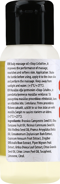 Körpermassageöl Stop Cellulit - Verana Body Massage Oil  — Bild N2