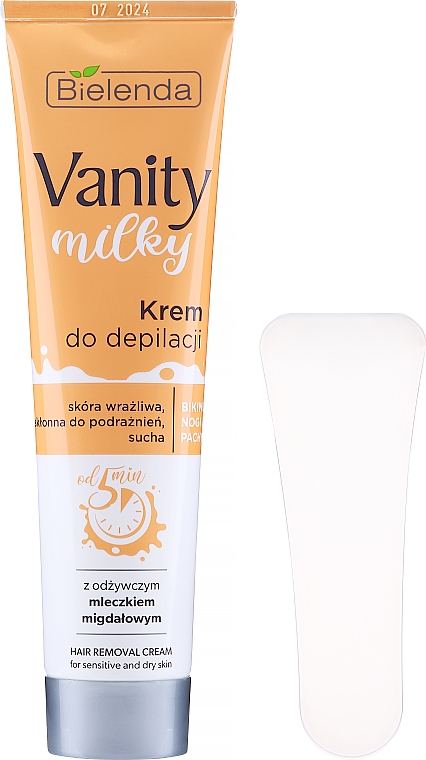 Enthaarungscreme für empfindliche und trockene Haut mit Mandelmilch - Bielenda Vanity Milky — Bild N2