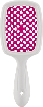 Haarbürste weiß-fuchsia - Janeke Superbrush Small The Original — Bild N3