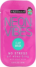 Düfte, Parfümerie und Kosmetik Beruhigende Gesichtsmaske mit blauem Lotus - Freeman Beauty Neon Vibes No Stress Oil Absorbing Clay Mask