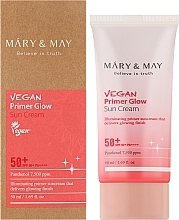 Sonnenschutzcreme für das Gesicht - Mary&May Vegan Primer Glow Sun Cream SPF50+ PA++++  — Bild N1