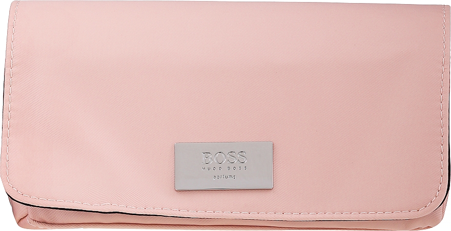 GESCHENK! Pinselset in Kosmetiktasche - BOSS Pouch Makeup Bag Pink 3 Brushes Travel Bag — Bild N1