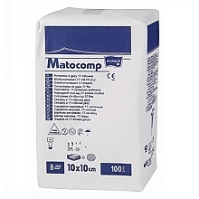 Mullkompressen 17 Faden 8 Schichten unsteril 10x10 cm 100 St. - Matopat Matocomp — Bild N1