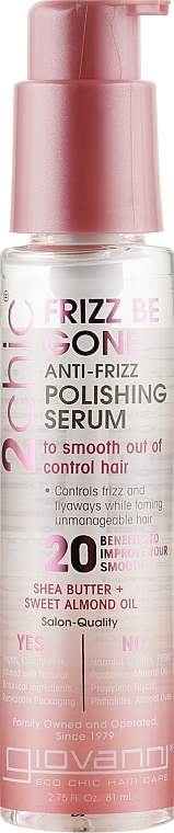 Haarserum - Giovanni Frizz Be Gone Polishing Serum To Smooth Out Of Control Hair — Bild N1