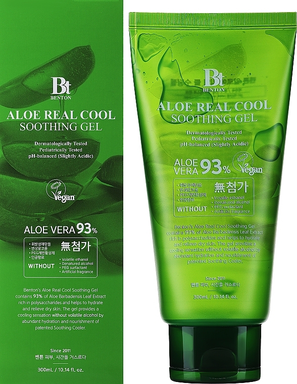 Beruhigendes Gel für Gesicht, Körper und Haar mit 93% Aloe - Benton Aloe Real Cool Soothing Gel — Bild N2