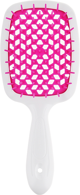 Haarbürste weiß mit lila - Janeke Superbrush — Bild N1