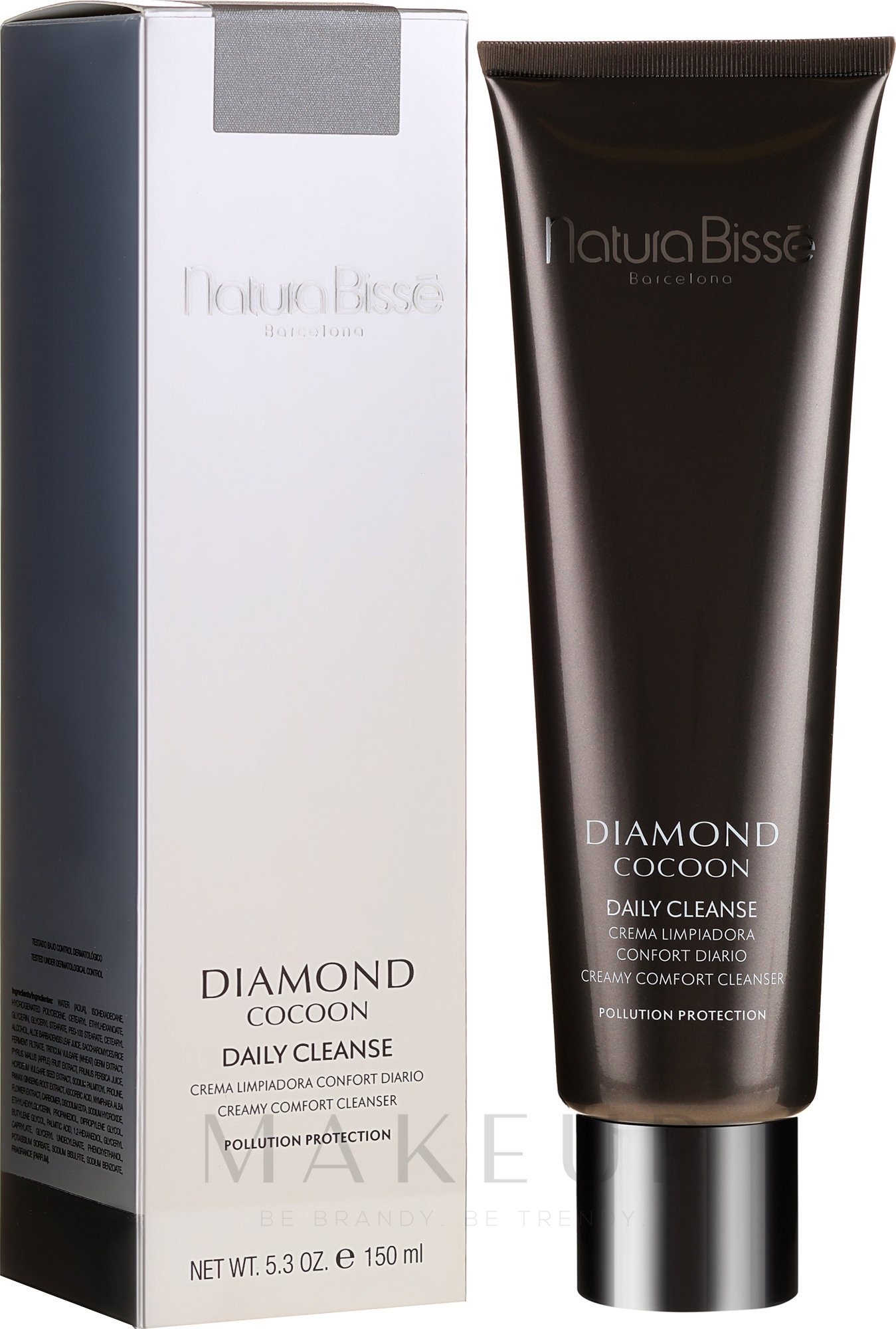 Sanfte Gesichtsreinigungscreme mit Antioxidanskomplex und Seerosenextrakt - Natura Bisse Diamond Cocoon Daily Cleanse — Bild 150 ml