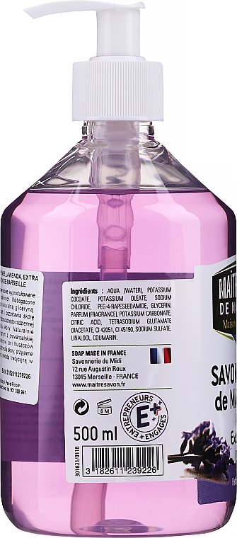 Flüssige Handseife mit Lavendel - Maitre Savon De Marseille Savon Liquide De Marseille Lavander Liquid Soap — Bild N2