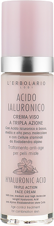 Anti-Aging Gesichtscreme für Mischhaut mit Hyaluronsäure - L'Erbolario Acido Ialuronico Crema Viso a Tripla Azione