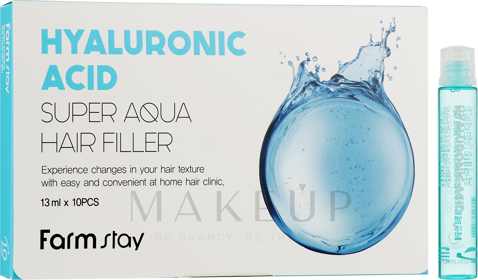 Nährender Haarfiller mit Hyaluronsäure - Farmstay Hyaluronic Acid Super Aqua Hair Filler — Bild 10 x 13 ml