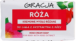Düfte, Parfümerie und Kosmetik Körperseife mit Rosenblüten Extrakt - Gracja Rose Cream Soap With Rose Extract