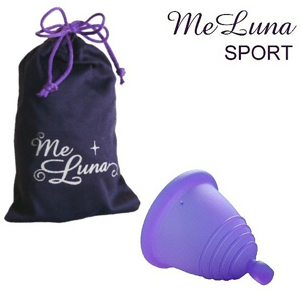 Menstruationstasse Größe XL violett - MeLuna Sport Shorty Menstrual Cup Ball — Bild N1