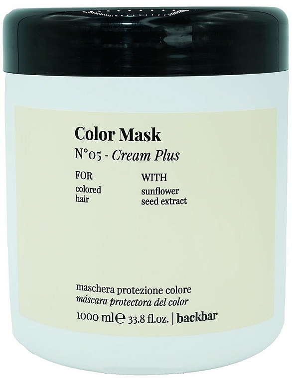Leichte Schutzmaske für coloriertes Haar - Farmavita Back Bar No5 Color Mask Cream Plus — Bild N2
