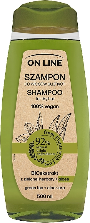 Feuchtigkeitsspendendes Haarshampoo mit grünem Tee und Aloe Vera - On Line Shampoo — Bild N1