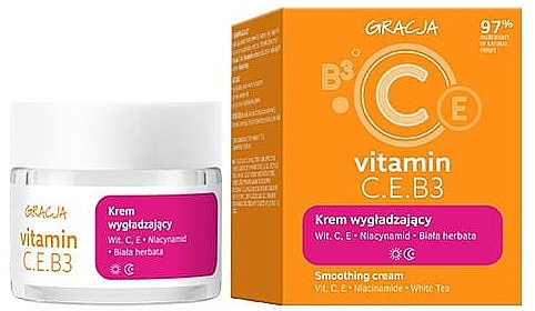 Glättende Creme - Gracja Vitamin C.E.B3 Cream  — Bild N2